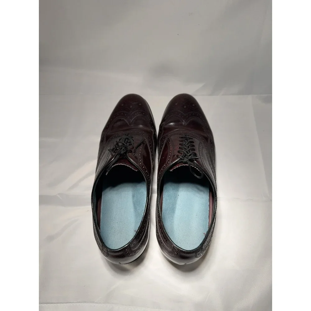 Florsheim Wingtip Longwing‎ Derby Dress Shoes Mens Size 10 Burgundy Leather Sole